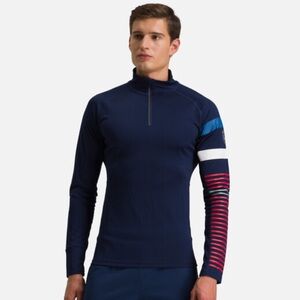 Rossignol Poursuite Half Zip Baselayer in Dark Navy Size Large